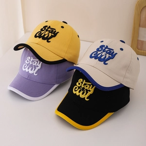 Kids Baseball Cap Cotton Stay Cool Embroidery Breathable Sun Protection Outdoor Sun Hat For Boys Girls