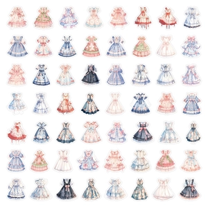 56-piece set of cute Lolita dress stickers in sweet, gothic and classic styles