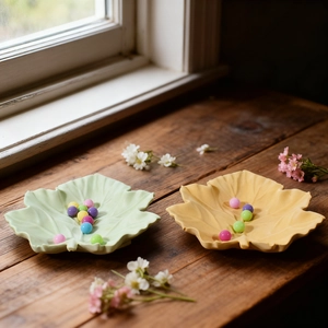 Maple leaf resin storage tray mold with natural leaf texture for DIY jewelry and decor