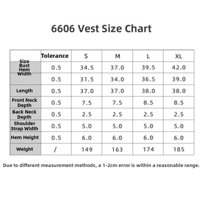 Detailed size chart for seamless cross-strap sports bra with chest and length measurements