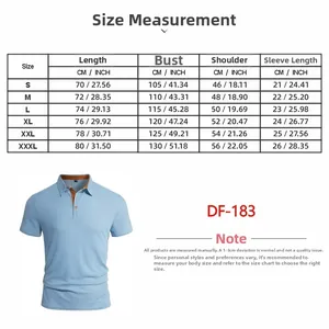 Guide des tailles détaillé pour polo homme avec mesures de poitrine et longueur en cm et pouces