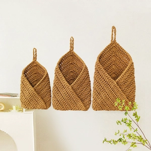 Lot de 3 paniers à fruits suspendus en crochet pour rangement mural de cuisine
