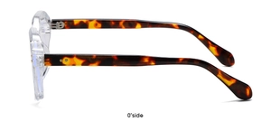 Detailed side view of polygon sunglasses showing tortoiseshell temples and metal hinges