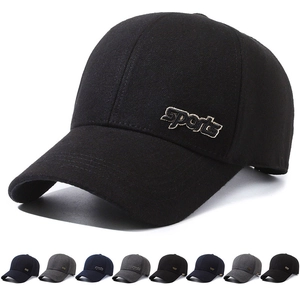 Men's Classic Woolen Cotton Blend Baseball Cap Sports Adjustable Dad Hat Outdoor Sunshade Casual Golf Hat For Autumn Winter