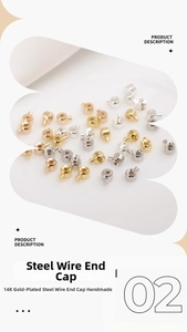 Detailed view of 14K gold filled crimp beads for jewelry making and wire finishing
