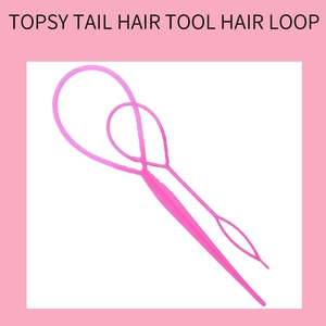 Pink Topsy Tail hair styling tools for creating elegant ponytail loops and updos