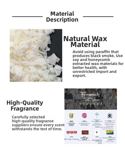 Detail of natural soy wax and honeycomb flakes with Firmenich fragrance for candle making