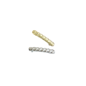 Polished geometric star spring hair clips in shiny gold and silver metallic finishes