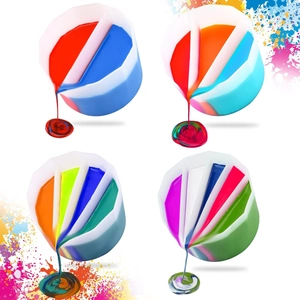 Silicone split cups for epoxy resin and fluid art with 2 to 5 chambers for multi-color pours