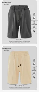 Detail view of 380G waffle fabric shorts with high elasticity and breathable texture