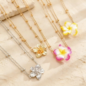 Boho-bloemen lichaamsketting in goud en zilver voor zomerse strandjurken