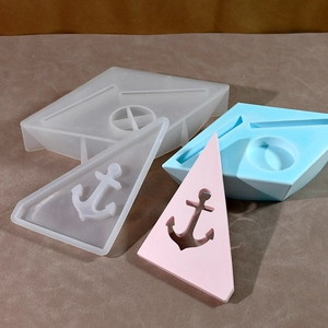 Set stampi in silicone a vela fai-da-te per portacandele in resina con ancora