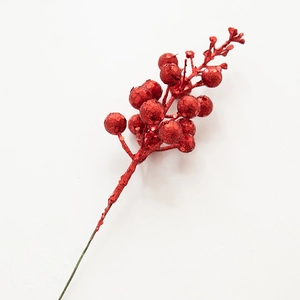 Glitzernde rote Weihnachtliche Beeren Zweige für festliche DIY Dekorationen und Gestecke
