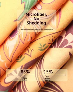 Microfiber texture detail showing 85% polyester and 15% nylon fabric composition