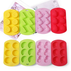 Fruit Shape Silicone Mold For Baking Chocolate Candy Ice Cube DIY Candle Soap Making Flexible Food Grade Kitchen Tool