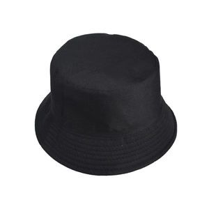 Classic black twill cotton bucket hat with minimalist design for sun protection