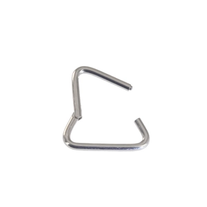 Polished silver triangle seamless nose ring hoop made of G23 titanium or steel