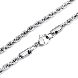 Rope Chain Necklace Stainless Steel Vacuum Plated Hip Hop Minimalist Fashion Jewelry Accessories For Men Women
