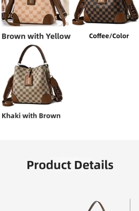 Detailed comparison of three vintage bucket bags in coffee, khaki and brown leather styles