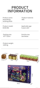 Spécifications détaillées du jeu de construction Hotel Elves avec dimensions et pièces ABS