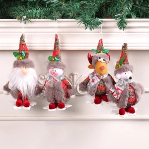 Christmas Tree Hanging Ornaments Plush Gnome Doll Santa Snowman Reindeer Bear Festive Holiday Home Party Decoration