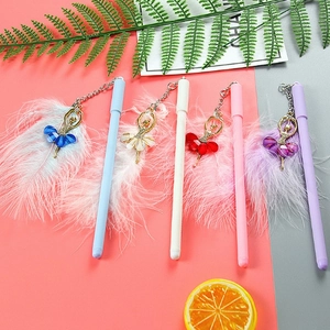 Pendant Gel Pen Plastic Black Ink For School Office Cute Creative Charm Stationery Girls Students Gift