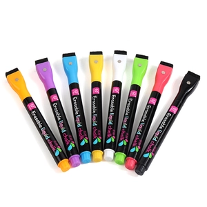 8-color set of magnetic erasable liquid chalk markers for LED boards and blackboards