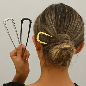U-Shaped Hair Stick Metal Alloy Simple Hairpin Styling Tool For Bun Updo Minimalist Elegant Hair Accessories For Women