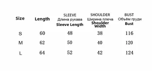 Detailed size chart for brown turtle neck sweater showing length, sleeve, and bust measurements