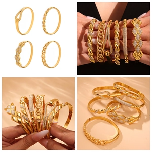 Dettagli di bracciali a strati placcati oro 18k con pietre di zircone 5A di lusso