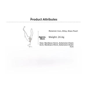 Guide détaillé des tailles et matériaux pour l'ensemble collier double croix et perles