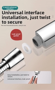 Detailed view of universal 1/2 inch shower hose connector with anti-leak gasket