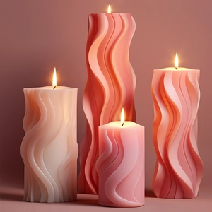 Silicone Candle Molds Spiral Wave Cylinder Irregular Geometric Handmade Aromatherapy Soap Plaster Resin DIY Crafting Tools