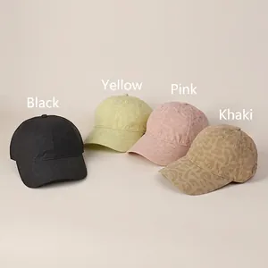 Fashion leopard print baseball caps for women in black, yellow, pink and khaki colors