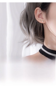 S925 sterling silver ball studs in 2.5mm to 5mm sizes for breathable hypoallergenic wear