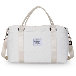 Quilted Travel Duffel Bag Large Capacity Waterproof Oxford Cloth Handbag For Yoga Fitness And Weekend Trip