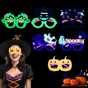 Halloween pumpkin ghost themed decorative glasses props for spooky party and cosplay cosplay
