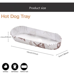 Windmill pattern greaseproof hot dog paper tray with dimensions for baking use