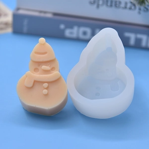 Igloo snowman silicone mold for DIY cake mousse chocolate and candle baking crafts
