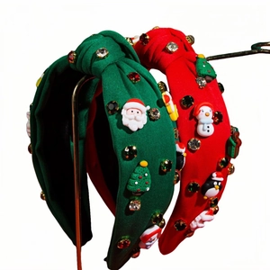 Weihnachts Stirnband Mit Straßstein Und 3D Weihnachtsmann Schneemann Pinguin Kopfschmuck Für Damen
