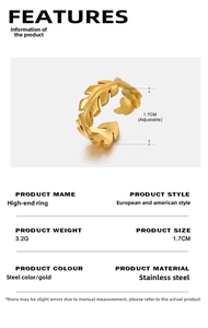 Detailed technical diagram showing 1.7cm adjustable diameter of leaf ring