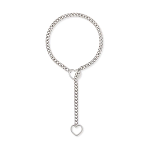 Edelstahl Herz Y Halskette Für Damen Punk Gothic Panzerkette Lariat Gold Silber Schwarz Regenbogen Herz Schloss Schmuck