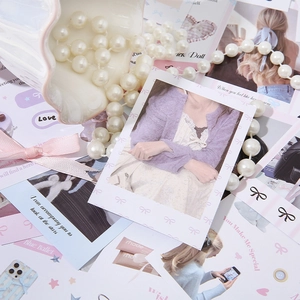 Aesthetic ribbon ballet style decorative stickers with fashion figures and bow patterns