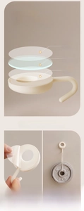 Detailed cross-section of heavy-duty adhesive wall hook with 0.5mm thickened sticky layer