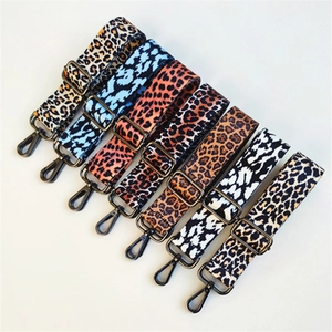 Adjustable leopard print replacement wide canvas straps with metal hooks in 7 colors