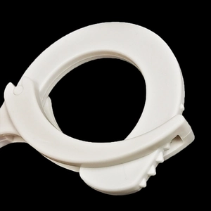 White plastic S-shaped wardrobe hook with clip-on design for home kitchen and bathroom