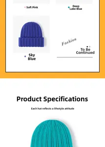 Detailed knit texture and color options in Soft Pink, Deep Lake Blue, and Sky Blue