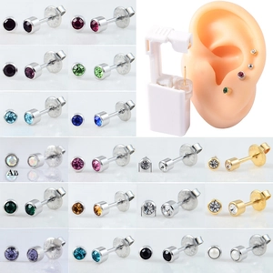 Disposable Ear Piercing Unit Sterile Painless Plastic Piercing Gun With Stainless Steel Stud Safe Professional Beauty Tool