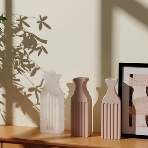 Moule en silicone minimaliste pour vases à rayures pour l'art de la résine et décoration