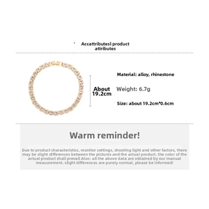 Detailed view of gold geometric rhinestone bracelet with 19.2cm length and 0.6cm width